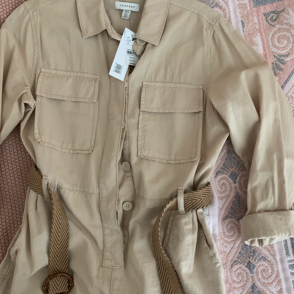Topshop utility romper nwt us:6